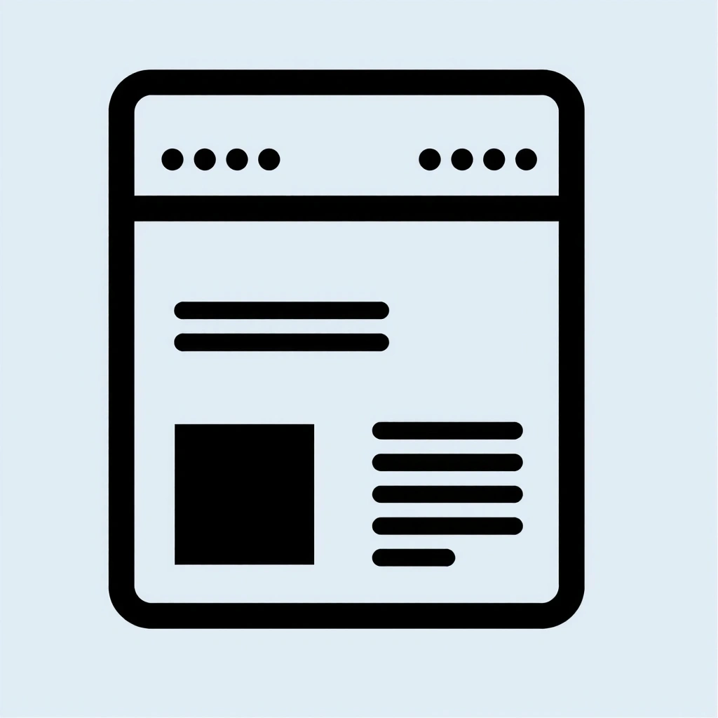 Ikona drátěného modelu webové stránky