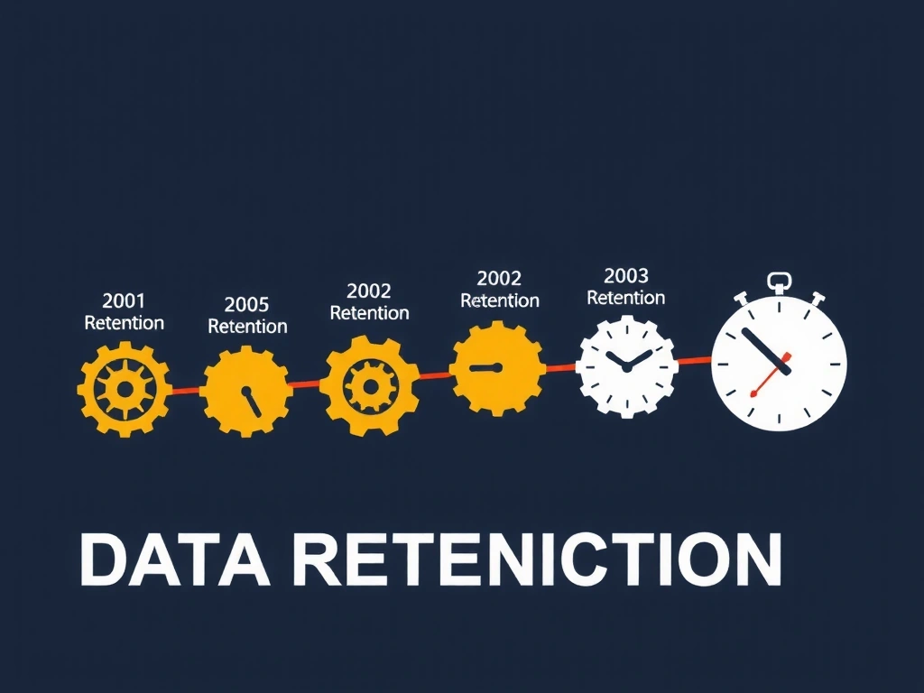 Ilustrace časové osy pro uchování dat