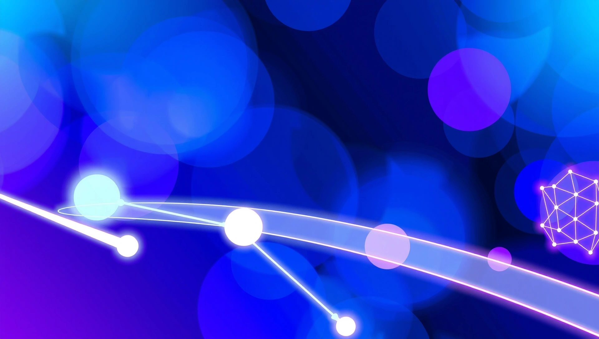 Abstraktní digitální pozadí s vizuálními efekty symbolizujícími růst a inovaci